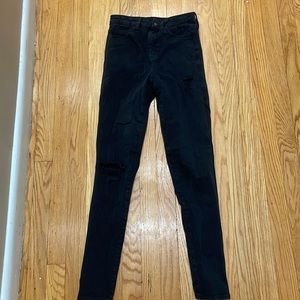 American Eagle Black Ripped Jeans